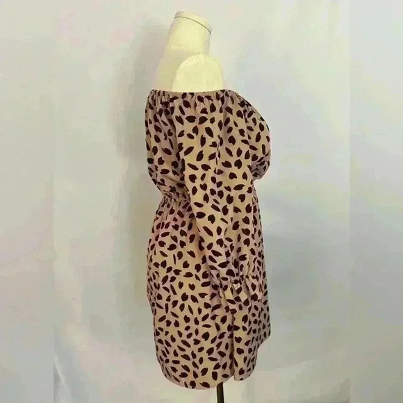 Shein Off Shoulder Leopard Print Women's Dress (549) - Picture 5 of 8